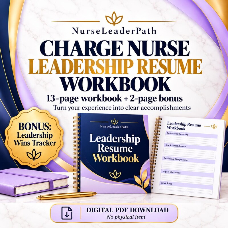 Charge Nurse Resume Workbook cover