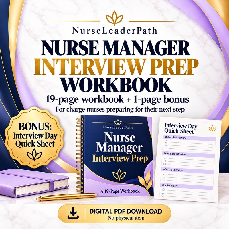 Nurse Manager Interview Prep Workbook cover