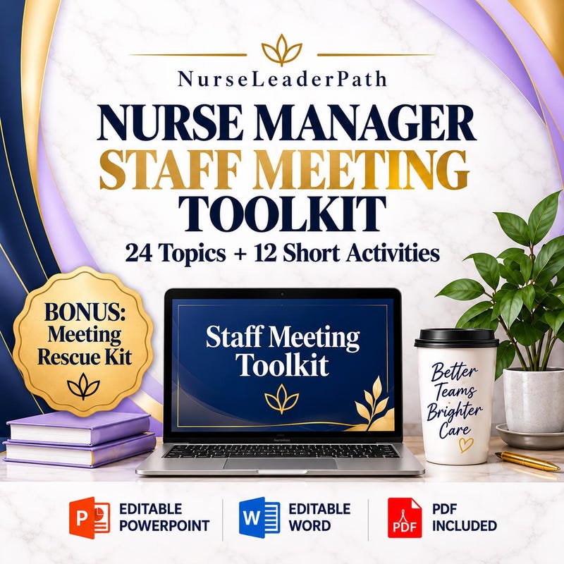 Nurse Manager Staff Meeting Toolkit cover